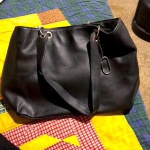 Black leather purse